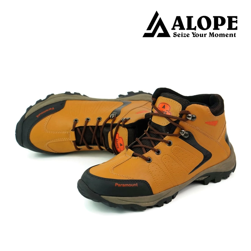 Product image ALOPE OFFICIAL - BUY 1 GET 1 SEPATU ALOPE F 01 SEPATU HIKING OUTDOOR 39 Tan