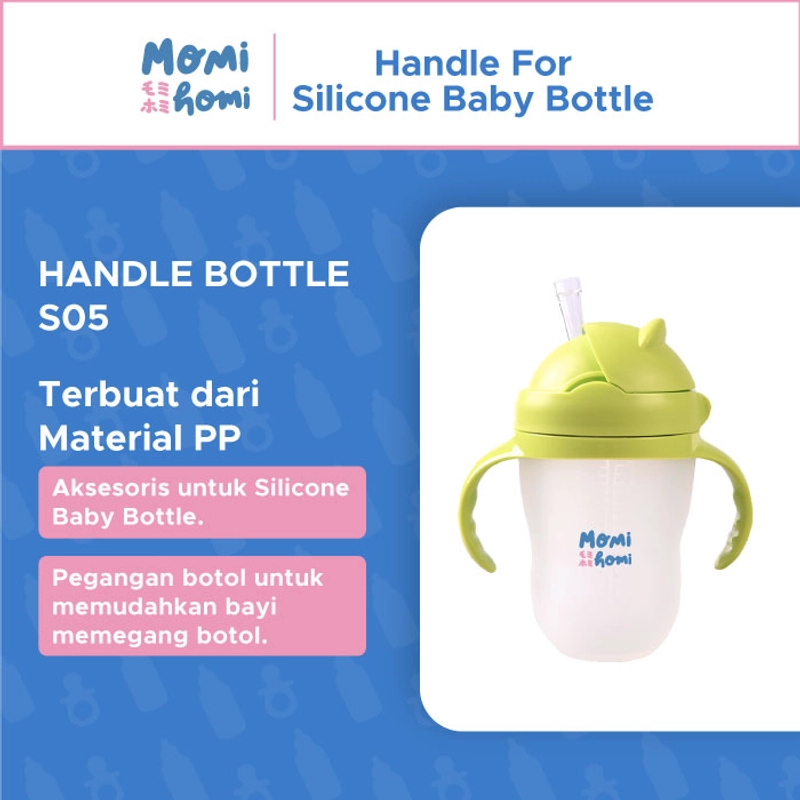 Product image MOMI HOMI - S05 Aksesoris Botol Dot Susu Bayi Gagang Pegangan Botol Handle Grip 180 ml Pink