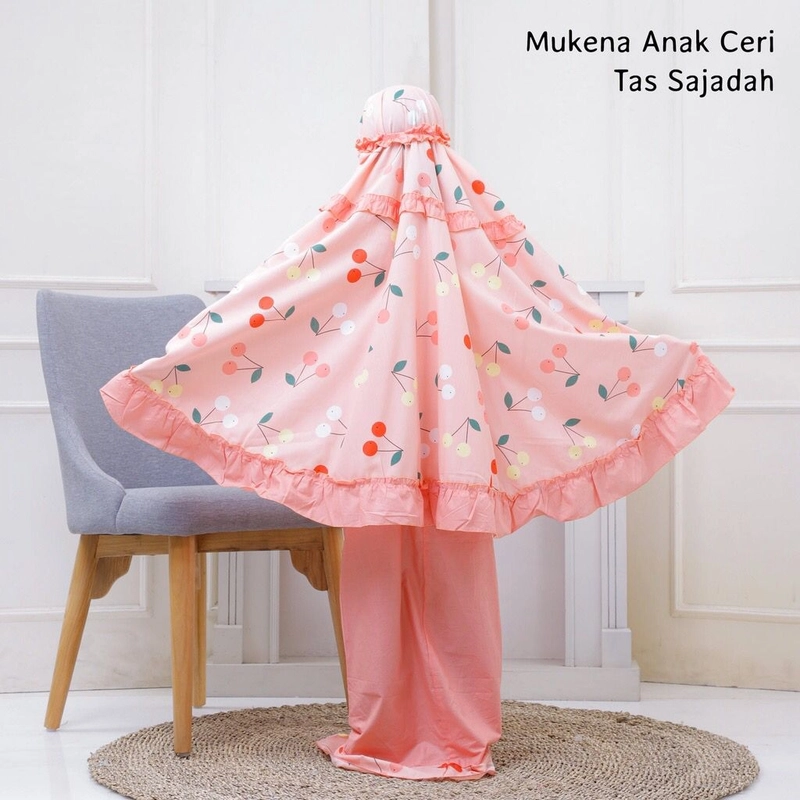 Product image Mukena Anak Tas Sajadah Motif Ceri XS mukena