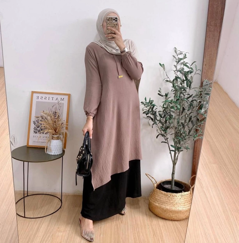 Product image Khisna collection - Dress kekinian nyatu dewasa Elda bestseller limitededition incaran para wanita Ld110 Milo