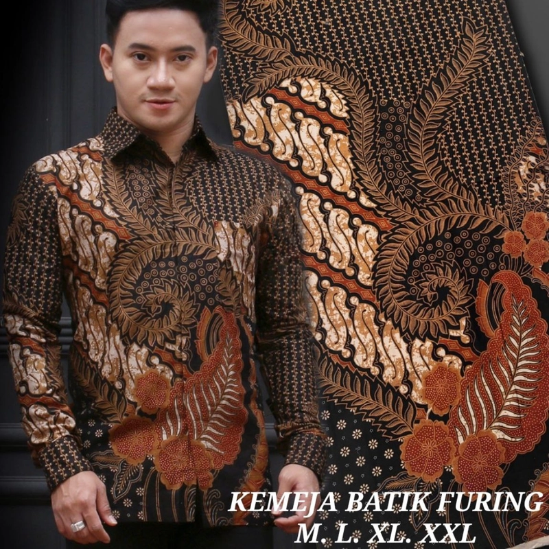 Product image Kois Batik - Kemeja batik pria dewasa berlapis furing motif seno Xxl Motif seno
