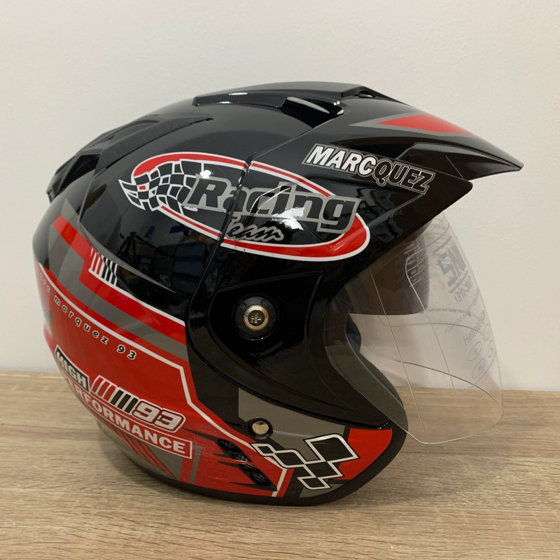 Product image Helm JP7 Racing Hitam Glossy - Double Visor (Kaca Clear & Smoke) Helm SNI Helem Dewasa L JP7 Racing Glossy