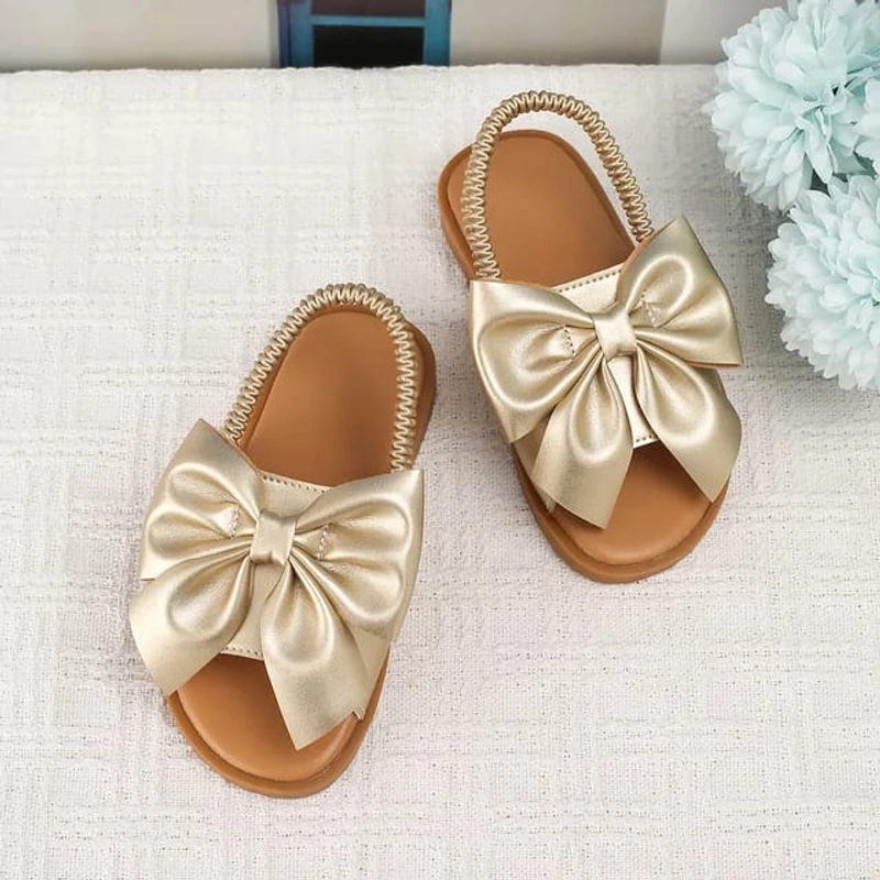Product image Kawanian - Sendal Anak Perempuan Model Pita Karet Belakang 26 Gold