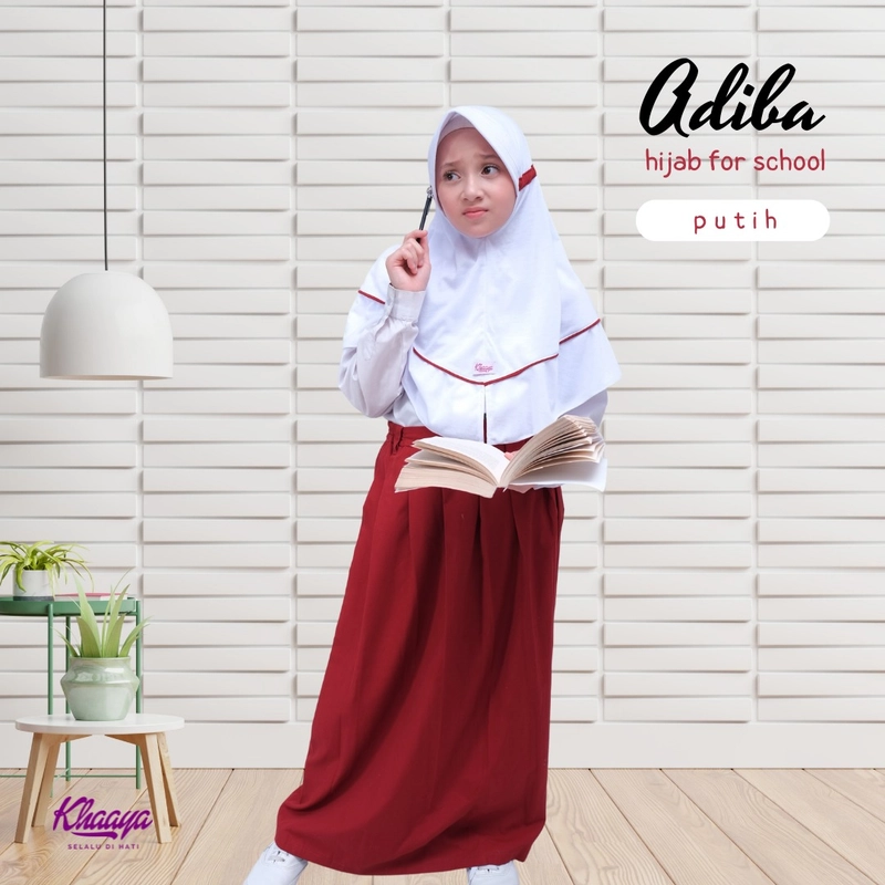 Product image Khaaya Collection - Hijab For school - Adiba Khaaya Collection M (5-7 th) Putih