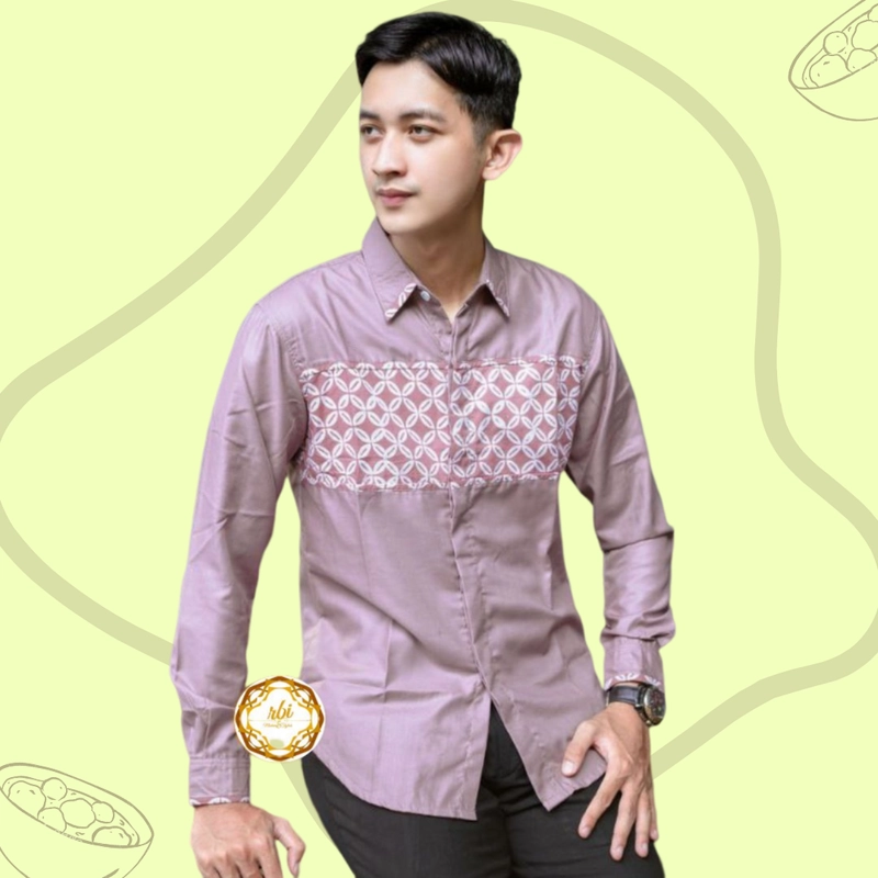 Product image Rambe Batik Indonesia - Batik Couple Set Keluarga Ayuma Lilac Premium Bisa Beli Pisah Hem Anak M Lilac