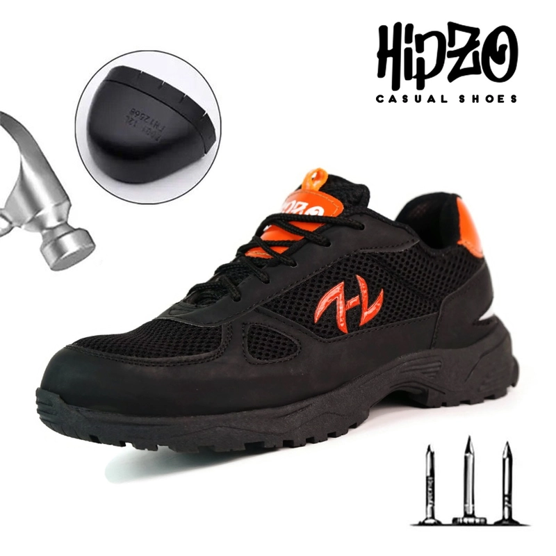 Product image Hipzo - Hipzo- HIPZO Sepatu Sporty M067 Kerja Original Untuk Pria Wanita Kerja Pabrik Tambang Proyek 40 Hitam Orange
