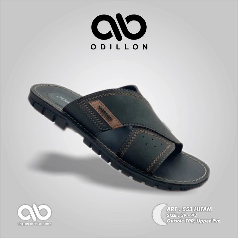Product image Odillon - Odillon - 553 / Sandal Slip On Pria Casual 42 BLACK