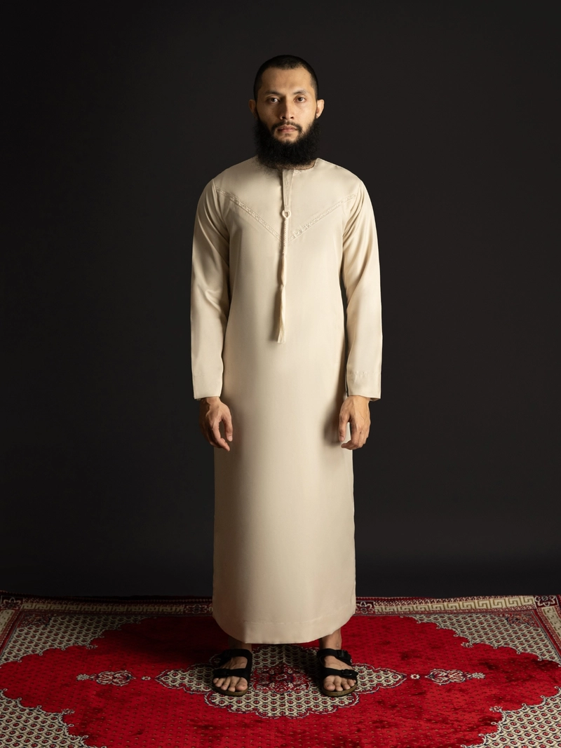 Product image Local Project - Al-Ameer Light Cream - Jubah Pria Dewasa Gamis Lengan Panjang S Cream