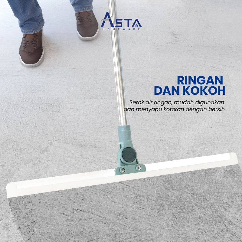 Product image Asta Serokan Air Karet Pembersih Lantai Jendela Serbaguna Gagang Panjang 117 cm Size 30 cm