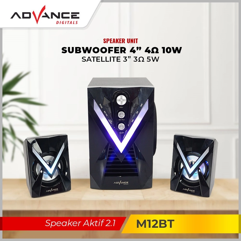 Product image Advance Digitals Indonesia - Speaker Advance M12BT Stereo Bluetooth Xtra Bass Subwoofer Free Mic - Default
