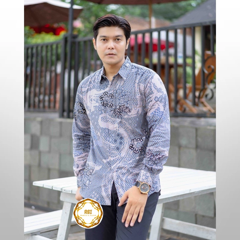Product image Rambe Batik Indonesia - Batik Alisia Couple Gamis Alisia Berbahan Dobi Kain Maxmara Import Kualitas Premium KEMEJA SAJA SIZE M ALISIA A