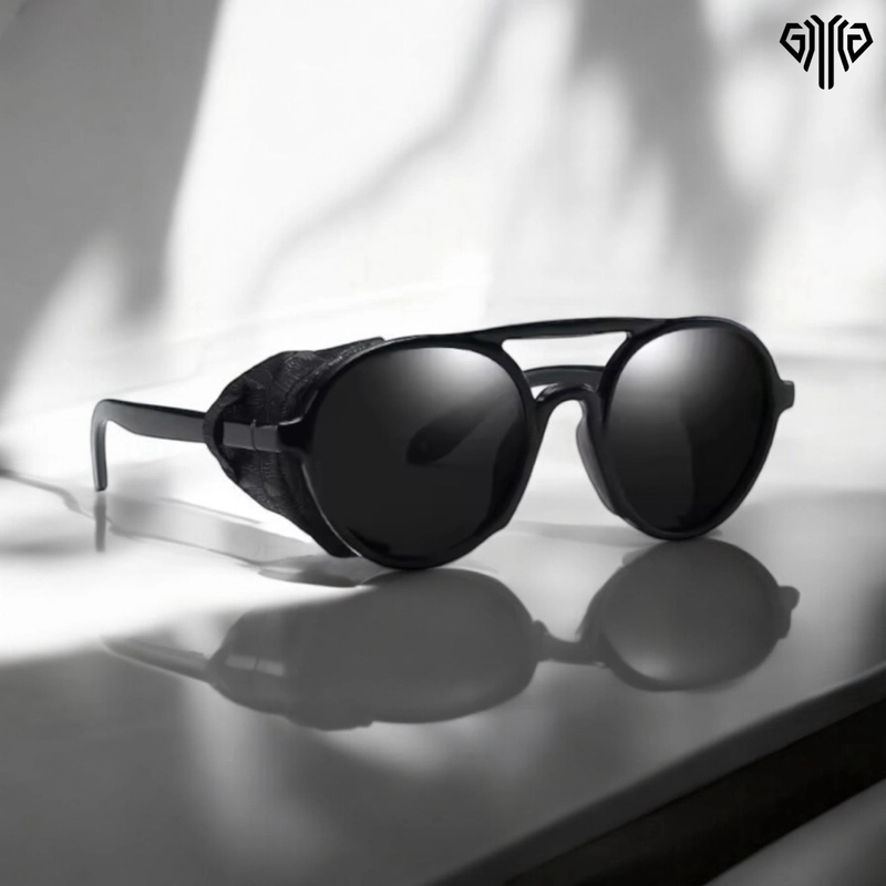 Product image GAWUNG - Kacamata Hitam Pria Steampunk Motor Classic Sunglasses KKCMC dewasa Hitam
