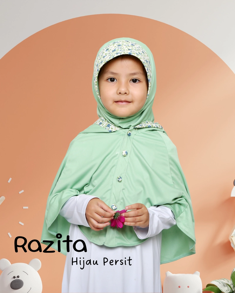 Product image ELNOOR SYARI - Elthof - Razita Kids ALL SIZE Hijau Persit