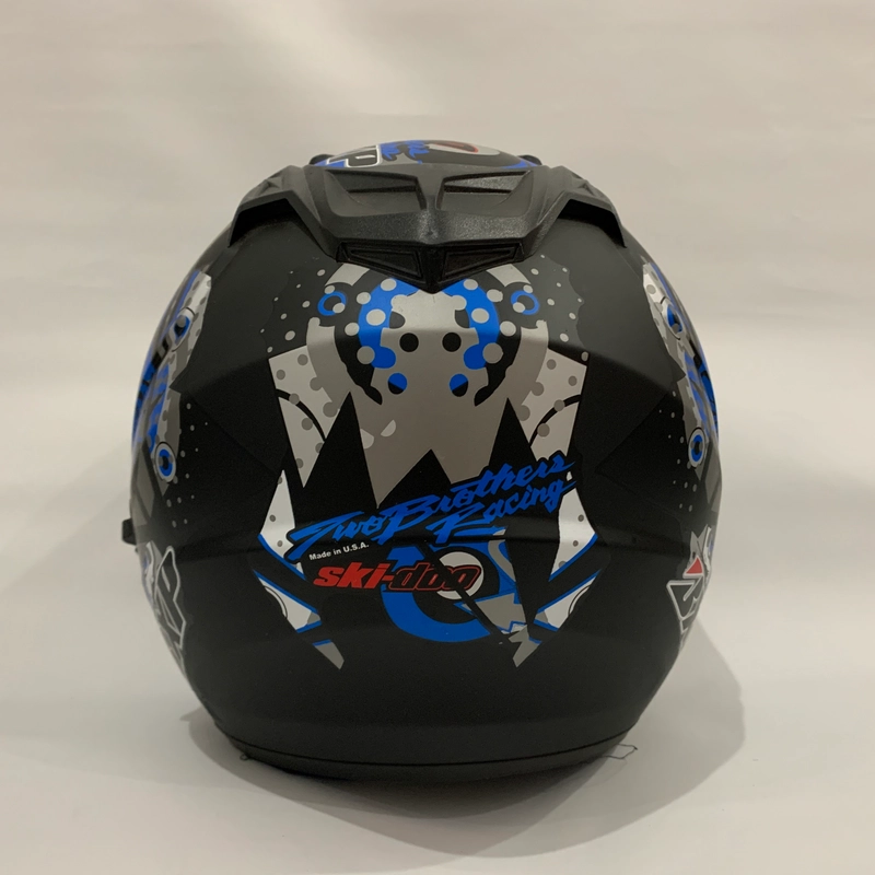 Product image CRX Helmet - Helm JP7 Skidoo Biru Doff - Double Visor (Kaca Clear & Smoke) Helm SNI Helem Dewasa L Skidoo Biru Doff