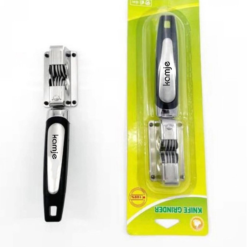 Product image KAMJE Alat Asahan Pengasah Penajam Pisau Gunting Stainless Steel Serbaguna KMJ214 KMJ214 HITAM-SILVER