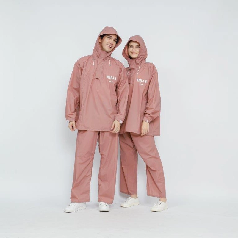 Product image South Legend - South Legend - HIjasku Jas Hujan Setelan Pvc Tebal Pria Wanita Setelan Jumbo ALLSIZE Dusty Pink