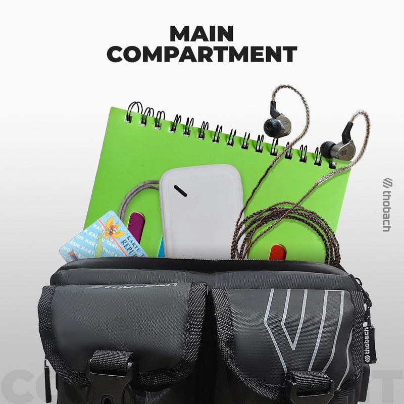 Product image Thobach official - THOBACH Sling Bag Anti Air Waterproof NOCTURNE All Size HITAM