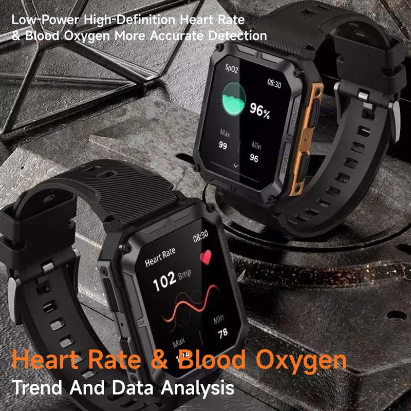 Product image Mitimes - Mitimes Smart Watch C20 Pro Bluetooth Phone Call 1.83 Inch Black Orange