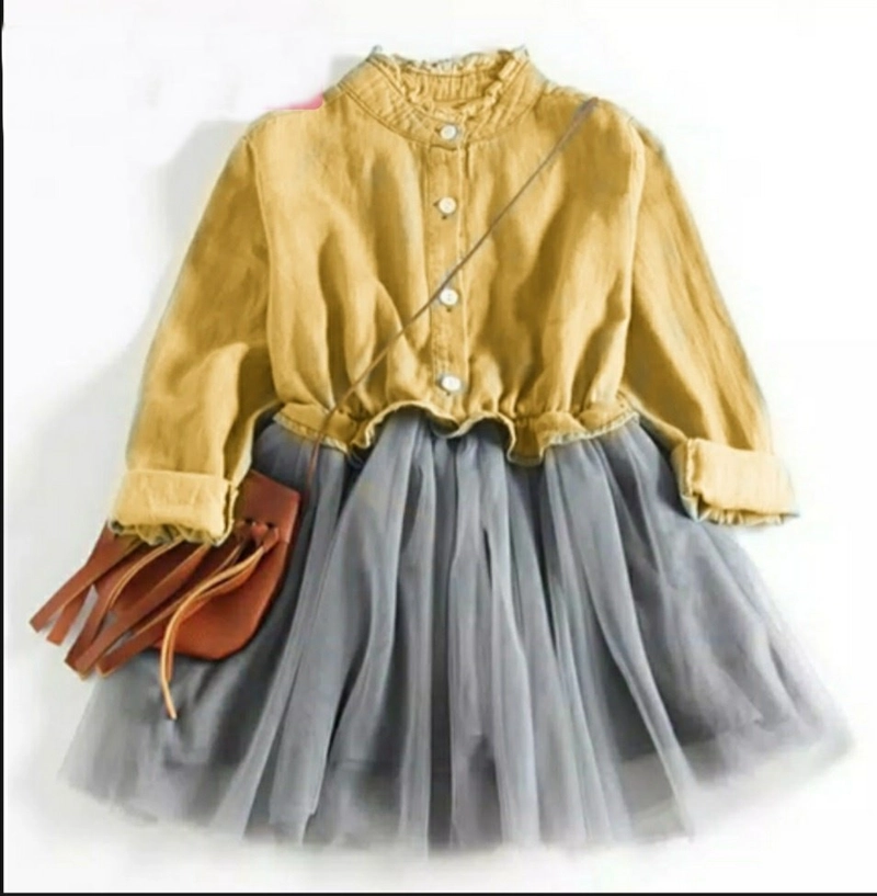 Product image dress anak lovrx realpict 3-5thn kuning