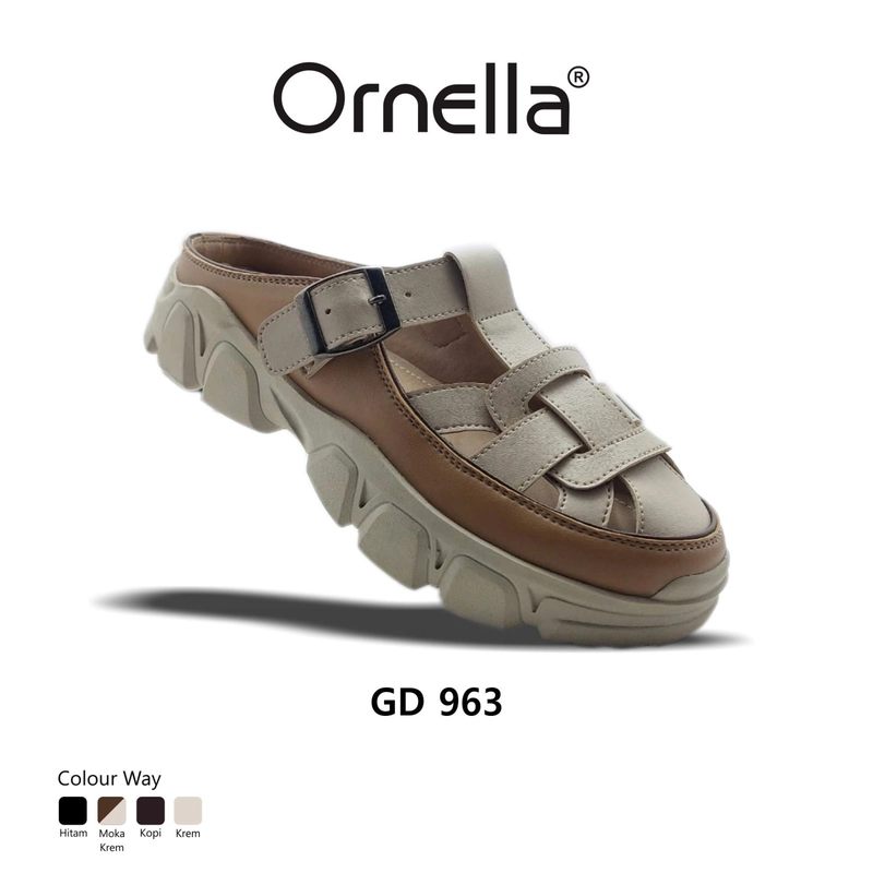 Product image Odillon - Ornella - GD 963 / Sandal Bustong Wanita Casual 38 MOCCA/CREAM