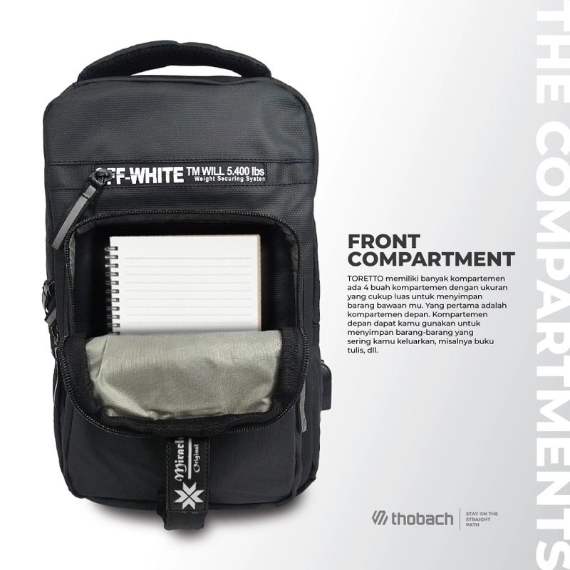 Product image Thobach official - THOBACH Slingbag Anti Air Waterproof TORETTO 509 gr Black