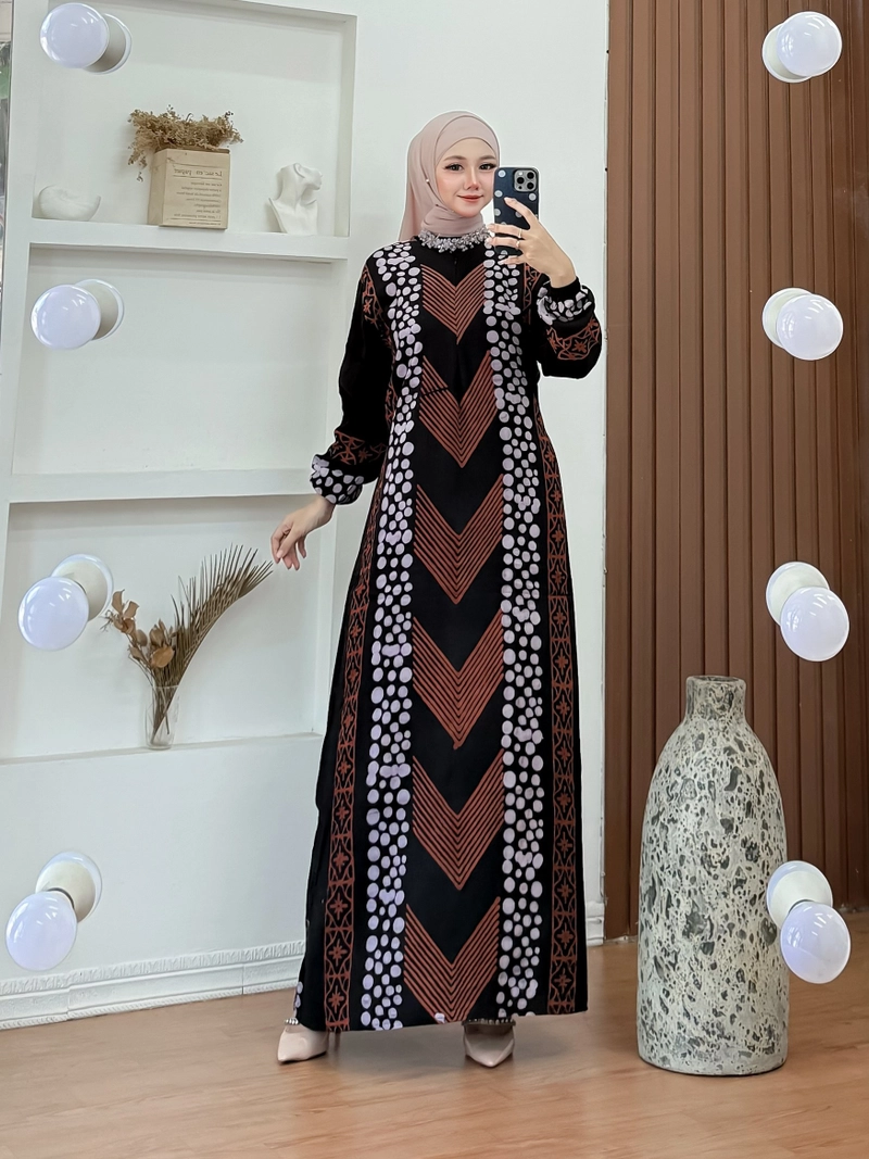 Product image Nauriya Fashion - GAMIS BATIK CAP MATRI ALLSIZE LD 114CM Allsize E
