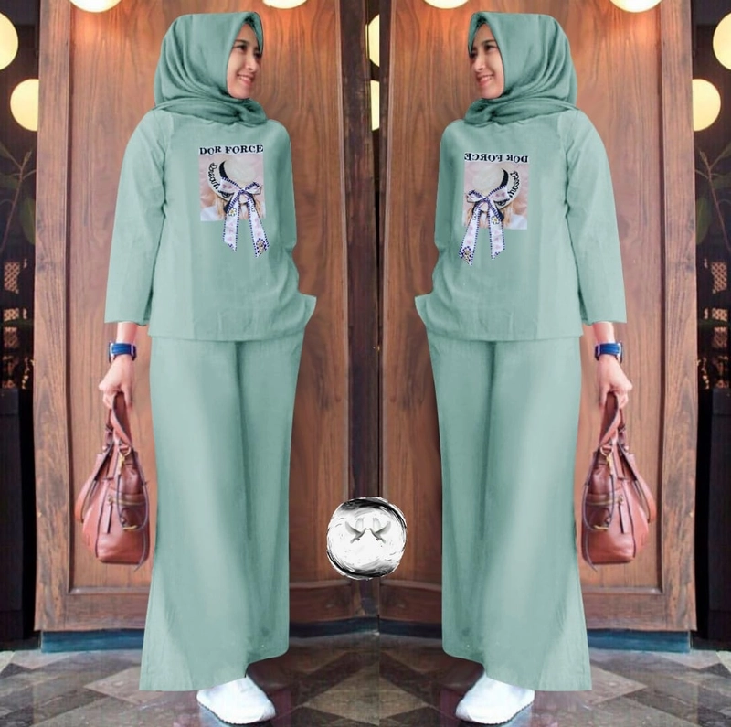 Product image astro - setelan wanita DORFH realpict L fit to XL tosca