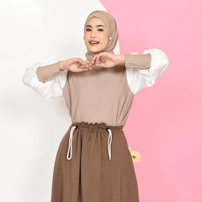 Product image Mybamus - Kinan Puff Sleeve Tops - Blouse Lengan Ballon - Atasan Wanita Korean Style All size Milo M18009 R77S2