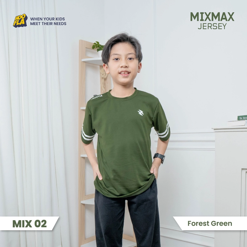 Product image Hoofla - Hoofla- Baju Olahraga Anak Laki-laki Sport MIX Jersey M Carbon Black