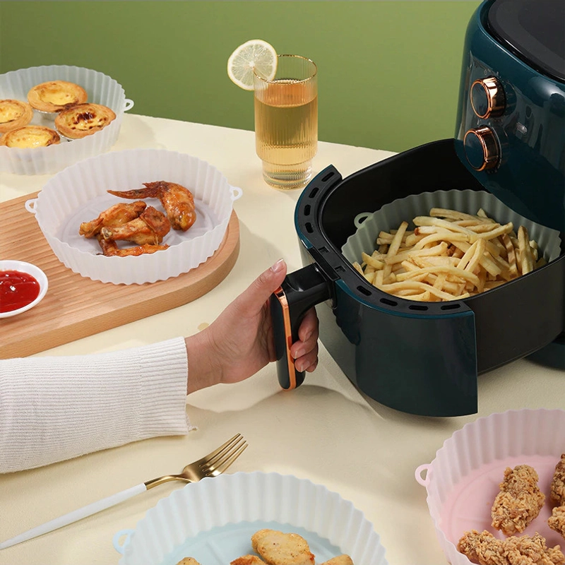 Product image RUMAH RAYA - (PO) Alas Air Fryer Baking Tray Silicone Pan - M02 1 Pcs Gray