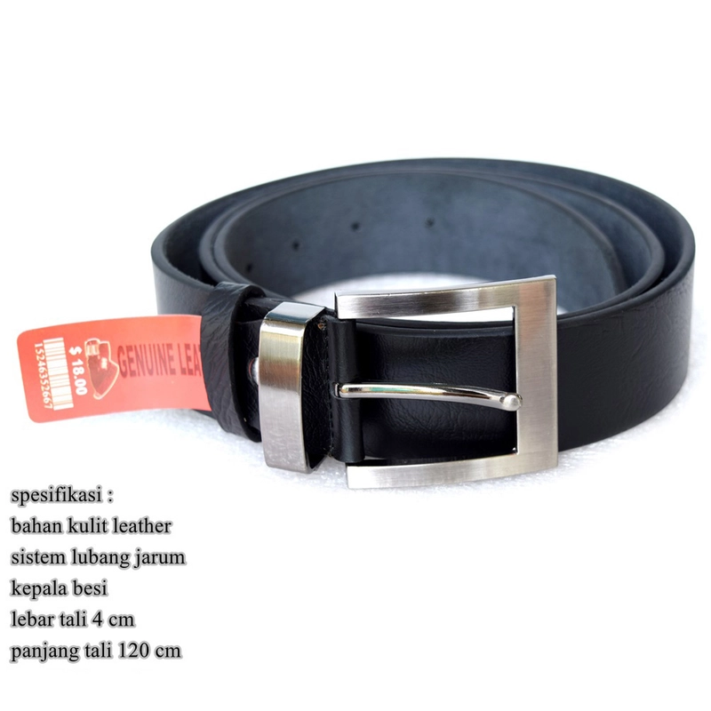 Product image Lanc Fashion - Ikat pinggang Fashion Jarum GL Kulit Standar New WARNA HITAM