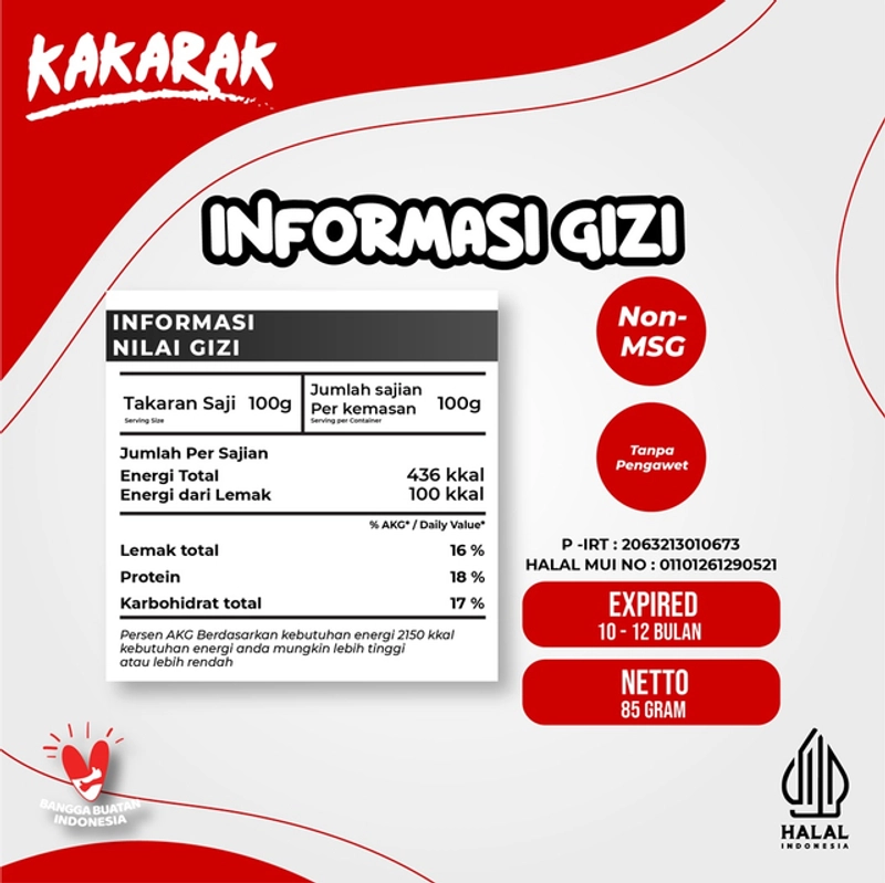 Kakarak Official - Makaroni Varian Rasa Makanan Ringan 85gr 4 pcs