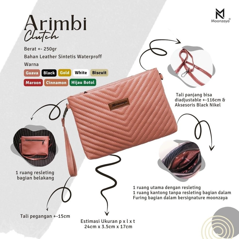 Product image Fashopid - MOONZAYA TAS SELEMPANG CLUTCH ARIMBI ALL GUAVA