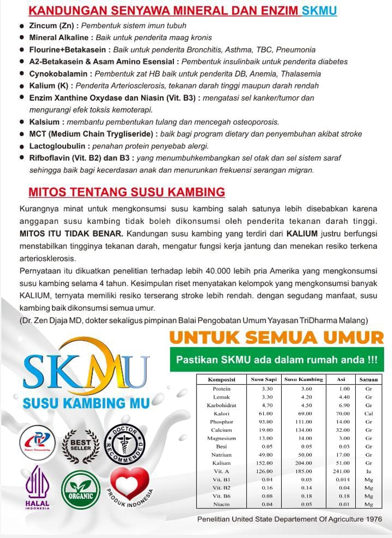 Product image MieMu - Susu Kambing MU - Susu Kambing Murni & Sehat untuk Keluarga 250 gr Original