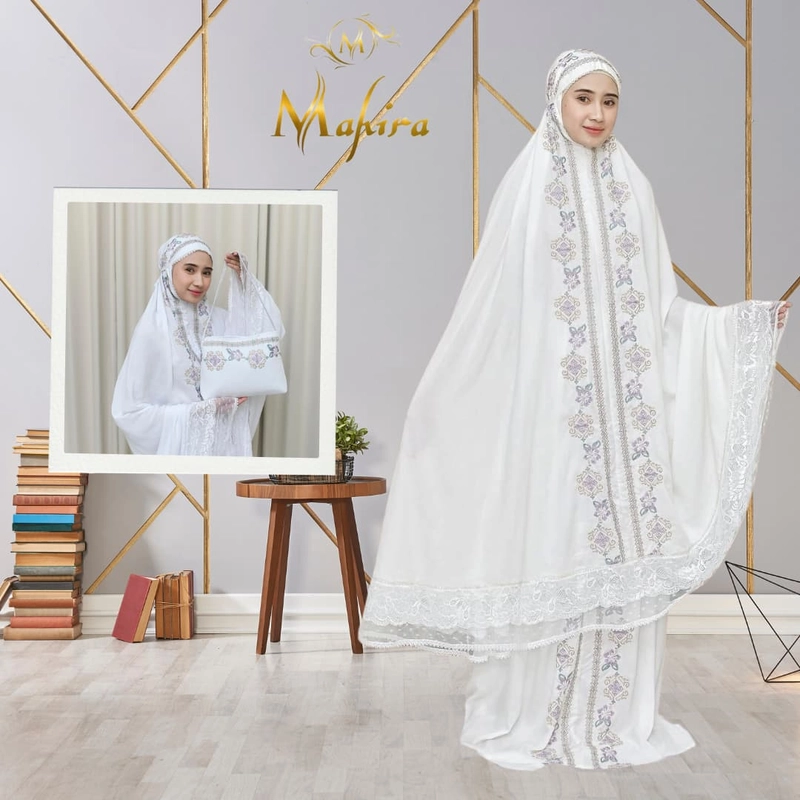 Product image Mahira Boutique - Mukena Dewasa potongan Medina 1 allsize white
