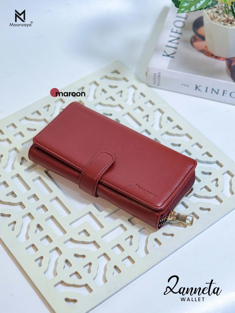 Product image Moonzaya - DOMPET ZANNETA BY MOONZAYA DOMPET TALI PANJANG DOMPET WANITA DOMPET ZANNETA MAROON