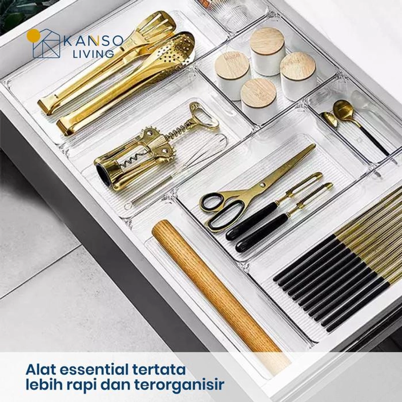 Product image Kanso Living - Kanso Living Bundling 5 in 1 Drawer Organizer Kotak Penyimpanan Sekat 1000 1 Set