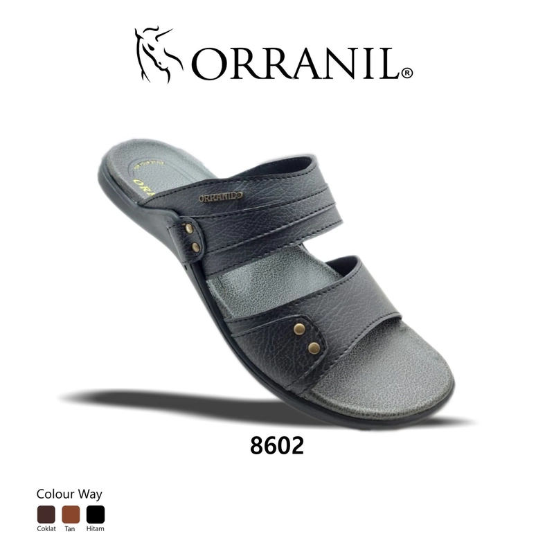Product image Odillon - Orranil - 8602 / Sandal Slip On Pria 38 BLACK