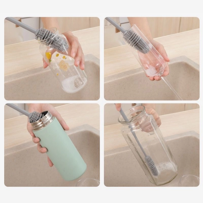 Product image KAHASIL - Sikat Pembersih Botol Dot Susu Bayi Gelas Gagang Panjang Silikon Multifungsi KMJ200 RANDOM