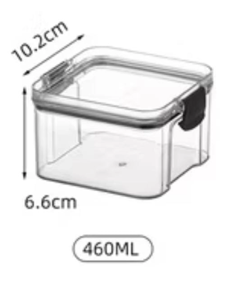 Product image Rizki Electronics - Toples Snack Kedap Udara Bening Kontainer Makanan 460 ml (S) plastik