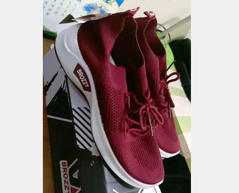 Product image Brozzy - Sepatu Sport Wanita Original Brozzy D10 Sepatu Rajut Olahraga 36 Marun
