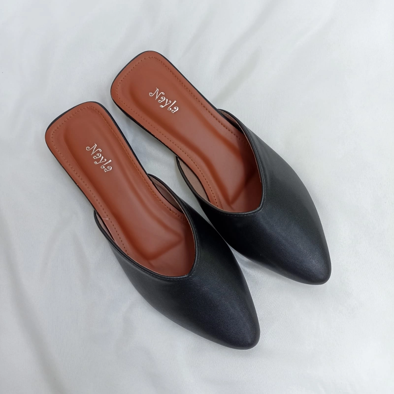 Product image Nayla - Sandal Wanita Mules Heels 2 cm size 37 - 41 Series Milano 37 Hitam