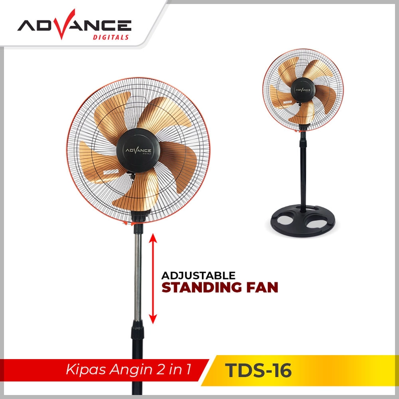 Product image Advance Digitals Indonesia - Kipas Angin 2in1 TDS-16 Besi Fan Stand/Desk/Wall 16 Inch Default