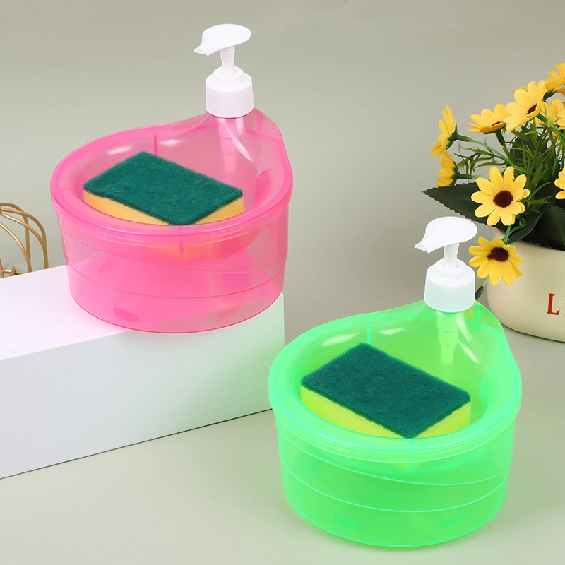 Product image KAHASIL - Dispenser Tempat Sabun Cuci Piring Cair 2in1 1000ml Free Spons KMJ015 KMJ015 RANDOM