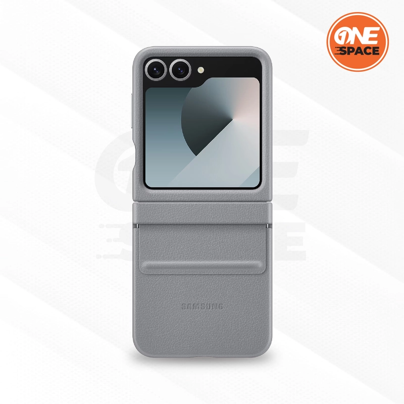 Product image One Space Aksesoris - Casing Kulit Kindsuit Case Samsung Galaxy Z Flip 6 Hardsace Warna Gray