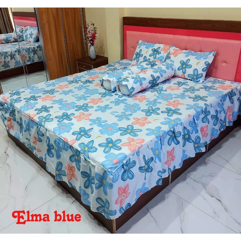 Product image Galeripuko - All Motif Sprei Rumbai Ukuran 160 Kasur No 2 Sprei rumbai home made 160 Elma Blue [PO 3 hari Kerja]