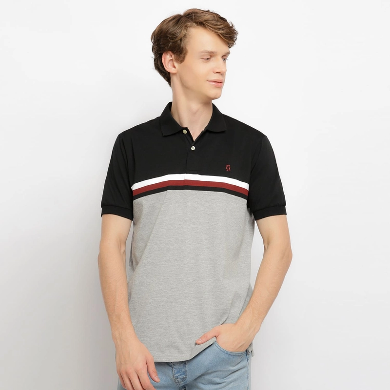 Product image MATSUDA APPAREL - MATSUDA Kaos Polo Shirt Pria Kerah Chosi M (LD 104 CM) BLACK