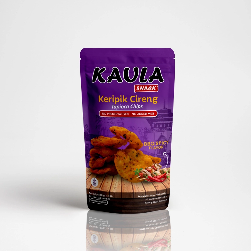 Product image Kaula Snack - Kaula Snack - Keripik Cireng (Tapioca Chips) 80 gram BBQ Spicy