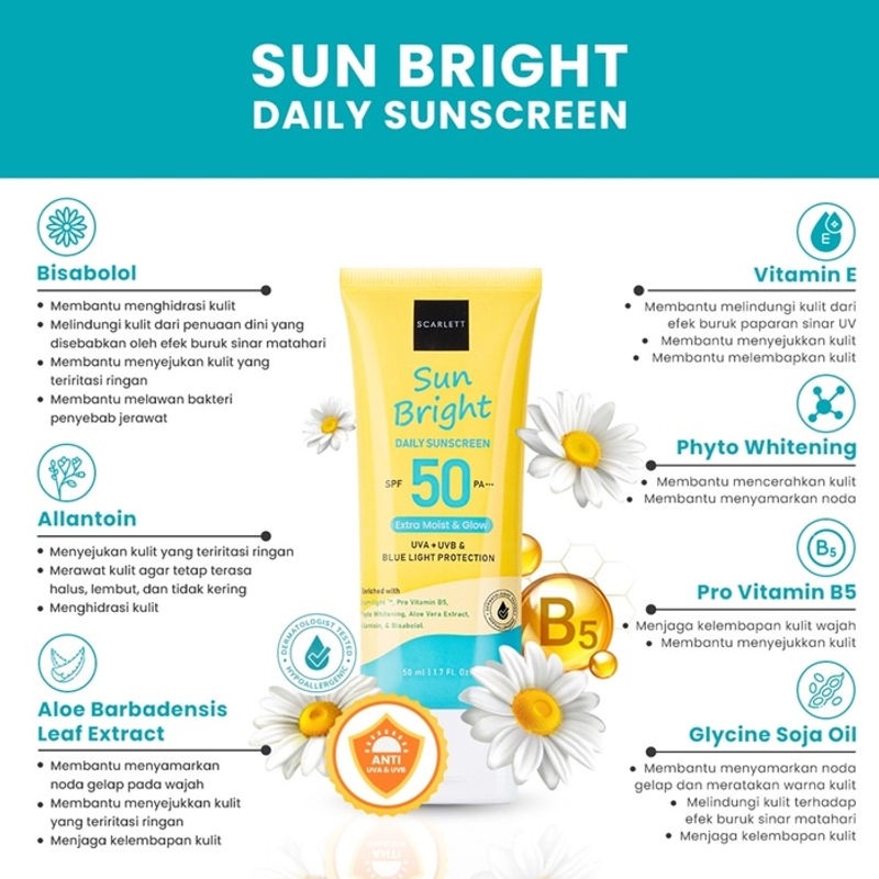 Product image Scarlett Whitening - Sunscreen Sun Bright Daily SPF 50 PA+++ 50ml Sunscreen