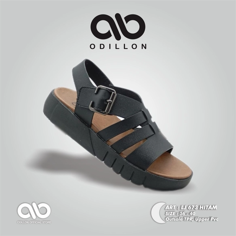 Product image Odillon - Ornella - LJ 673 / Sepatu Sandal Wanita Casual 36 BLACK